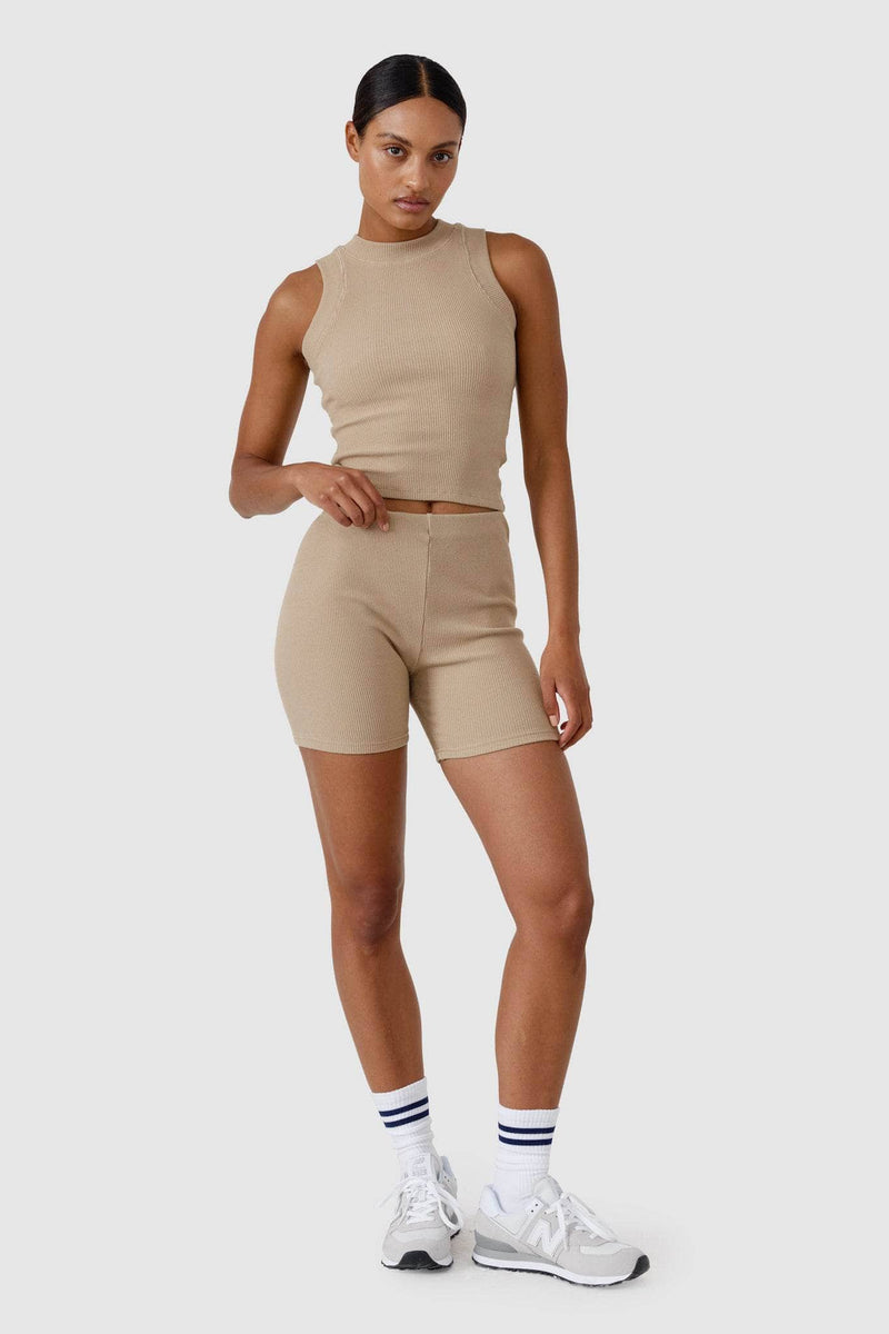 Khaki hot sale biker shorts