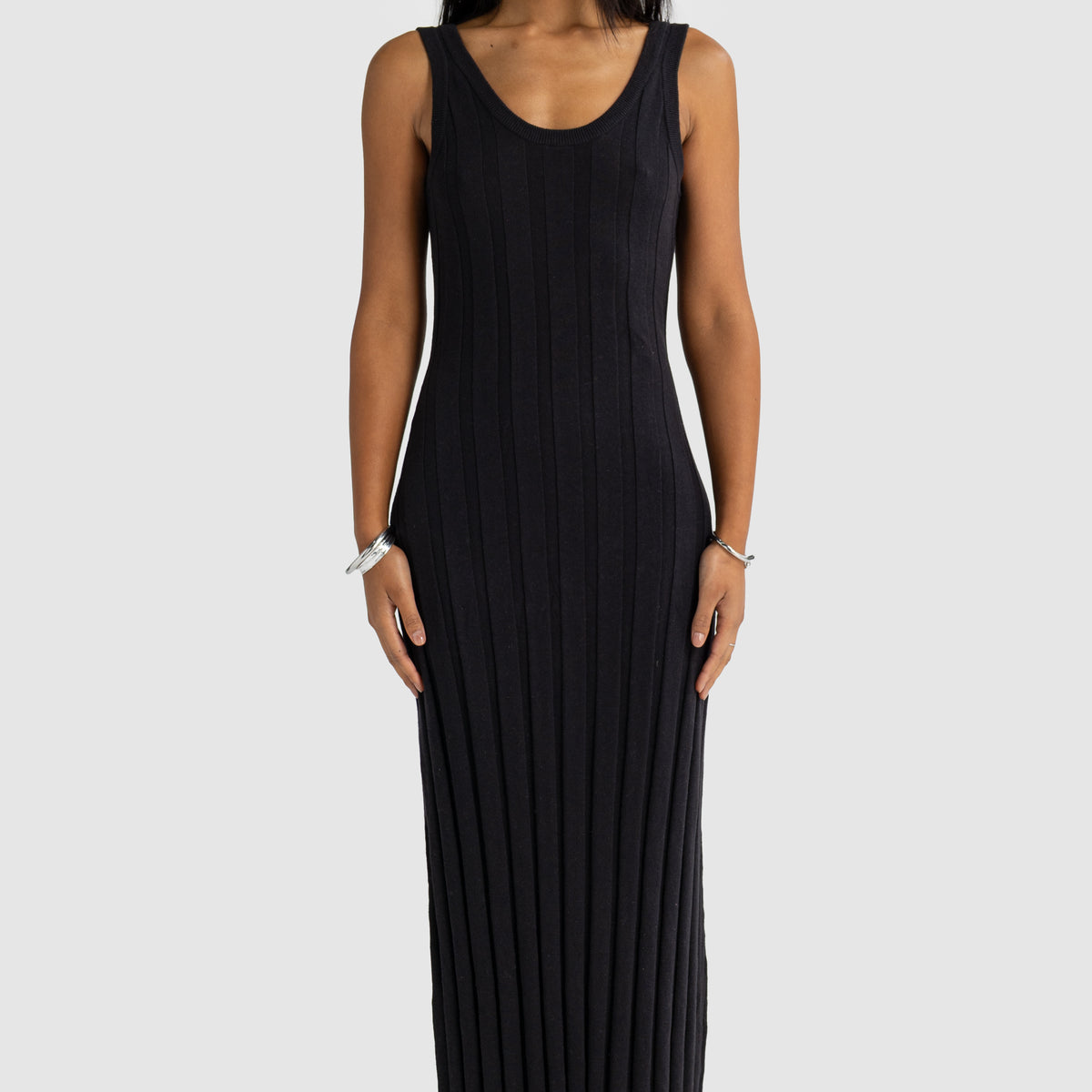 ORTC Women's Amara Full Length Knit Dress Black – ORTC Clothing Co
