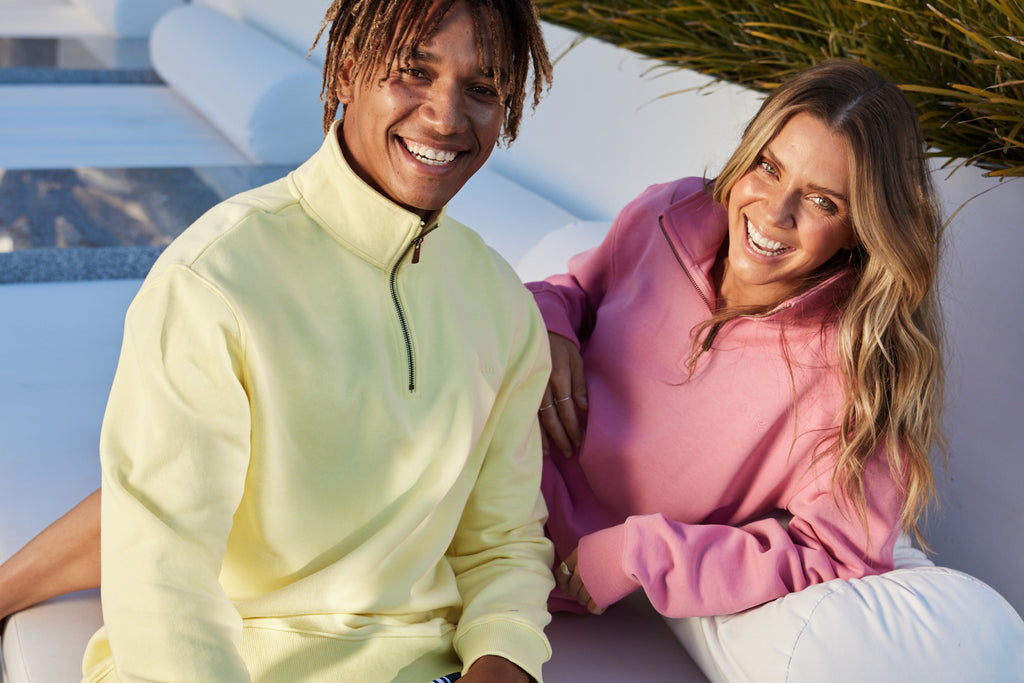 3 ways to wear our versatile quarter zip sweater