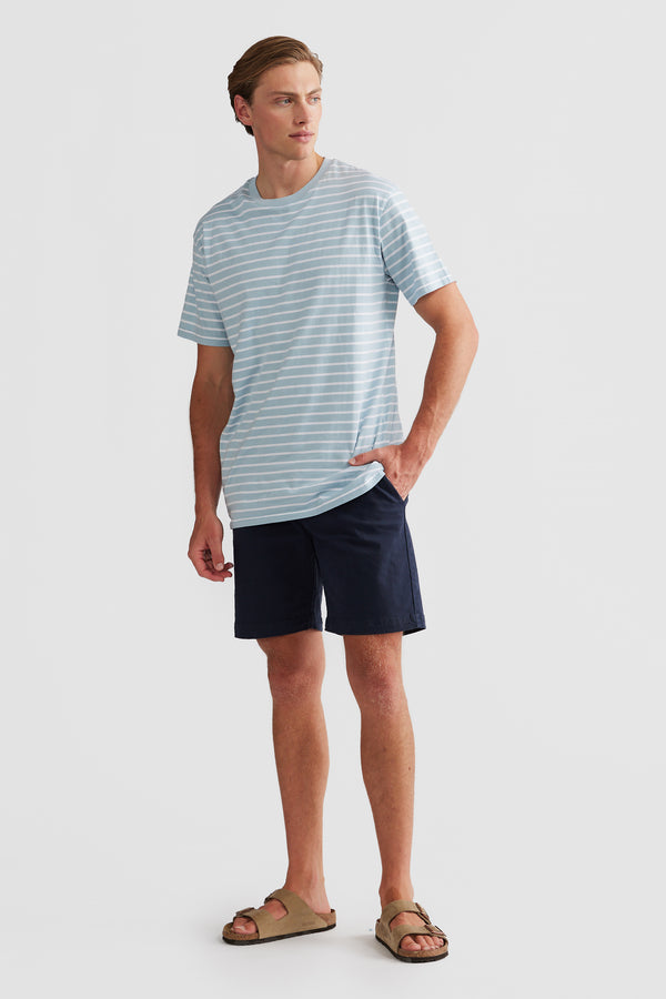 Louis Stripe T Shirt Pale Blue