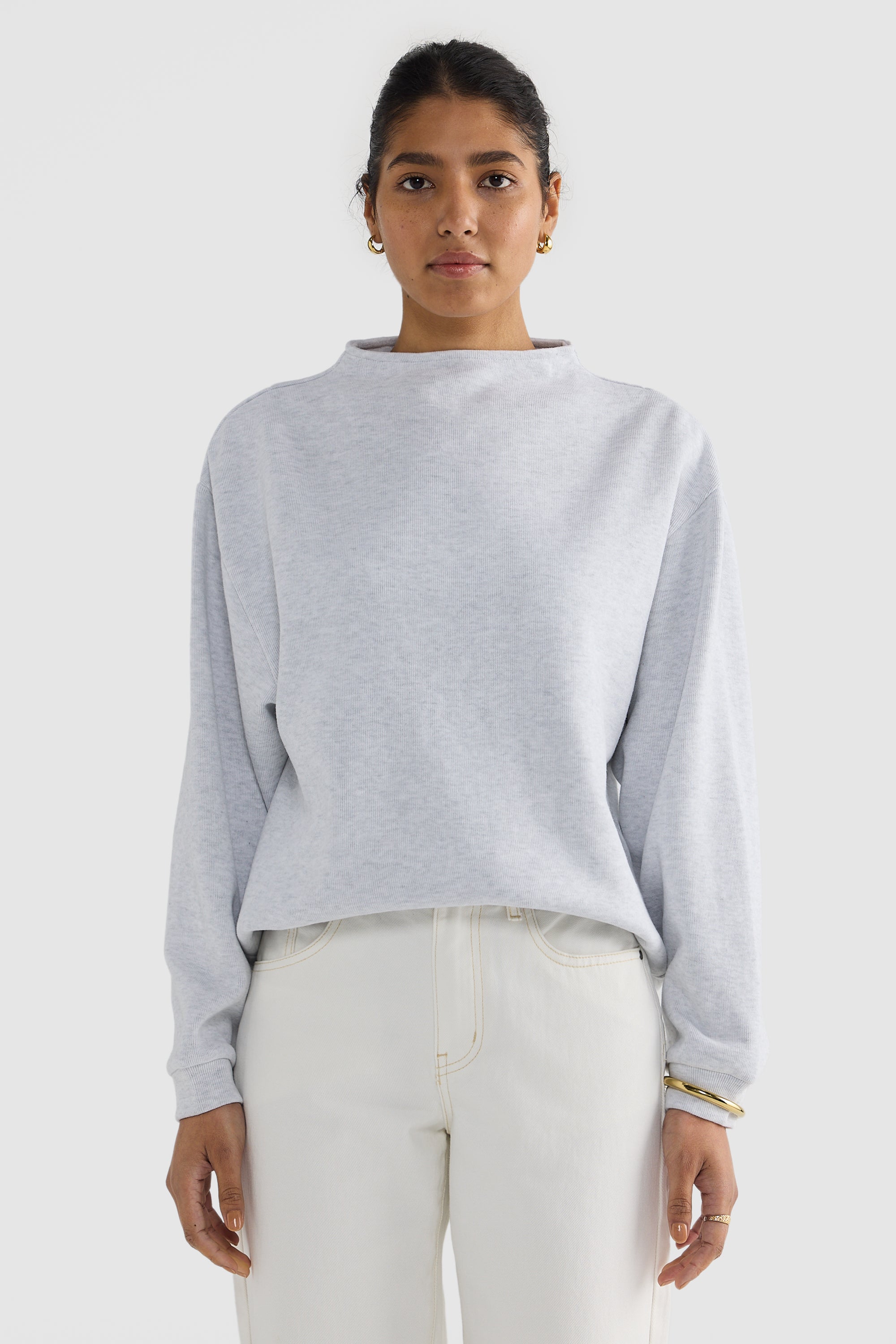 White ribbed jumper sales
