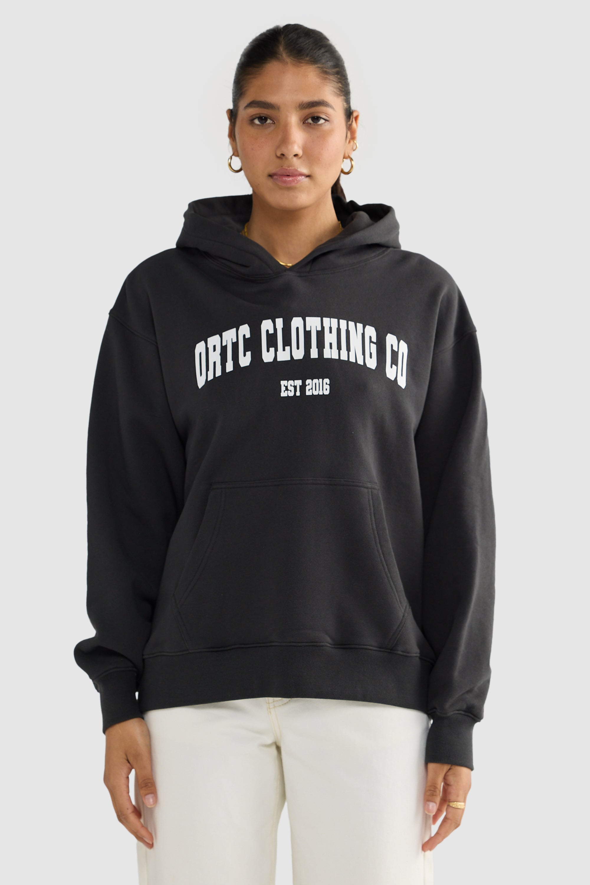 Black college hoodie clearance