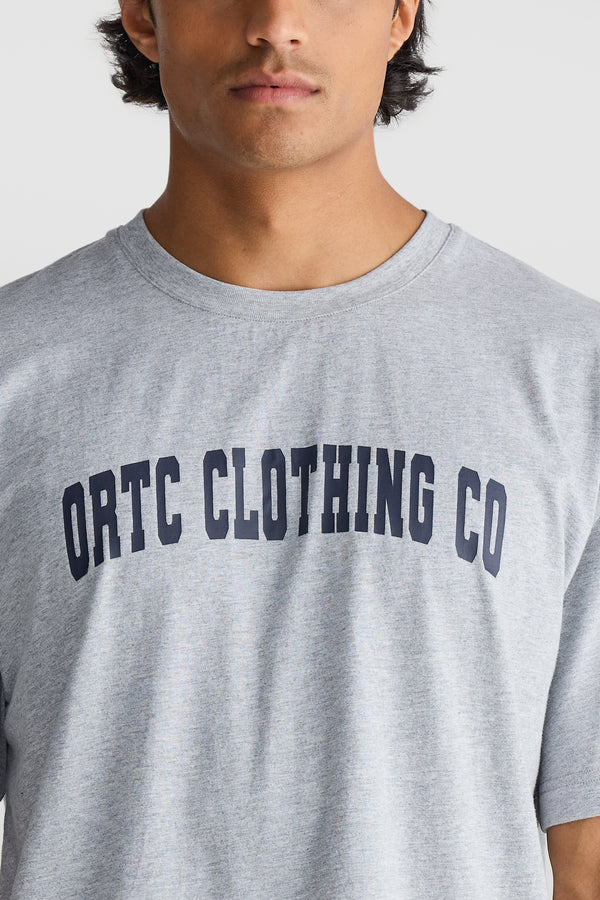 College Logo T Shirt Grey Marle