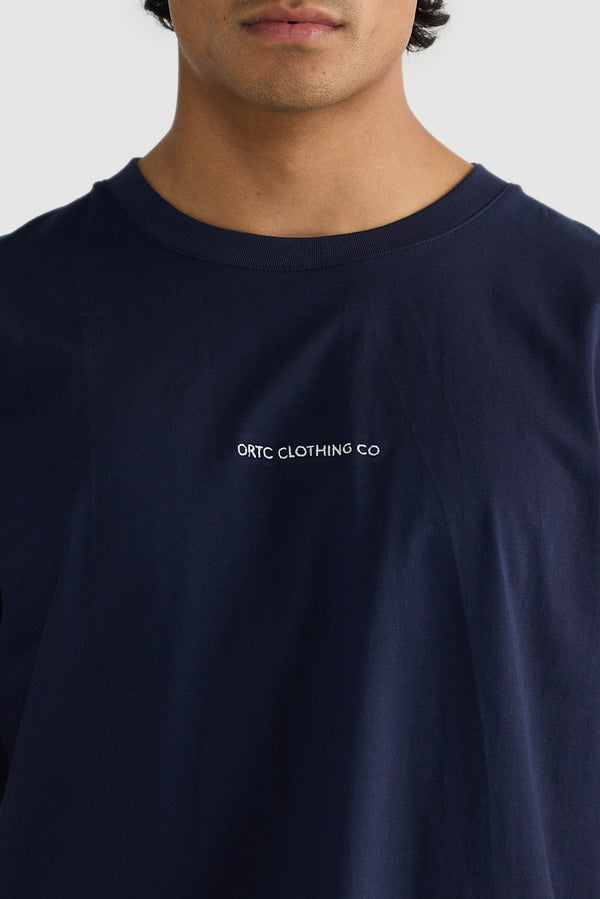 Embroidered Logo T Shirt Navy