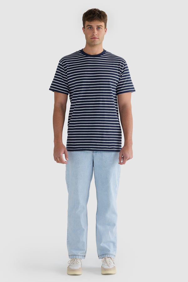 Louis Stripe T Shirt Navy