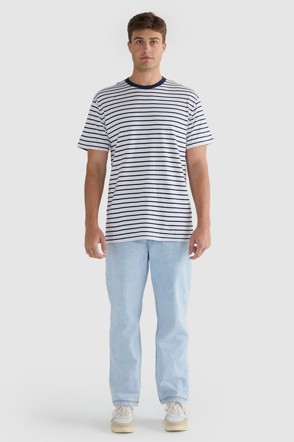 Louis Stripe T Shirt White