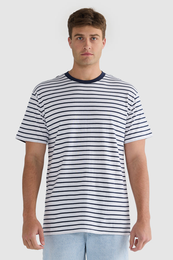 Louis Stripe T Shirt White