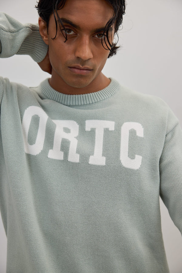 Original Logo Knit Crew Sage